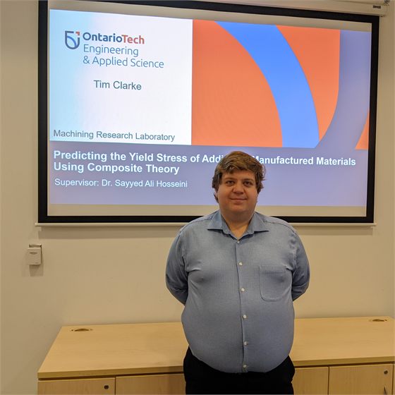 Tim Clarke MASc Defense, Ontario Tech University, August 2023